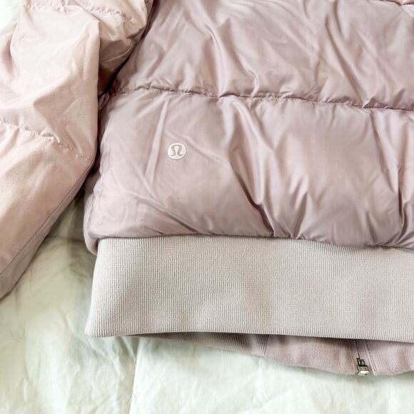 Lululemon Athletica Roam Far Wool Bomber Jacket Porcelain Pink Women’s Size 4 - Picture 13 of 13